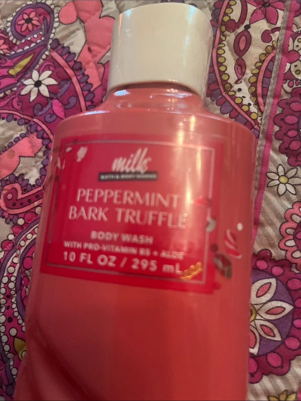 Peppermint Bark Truffle Body Wash - Red Bottle brand new